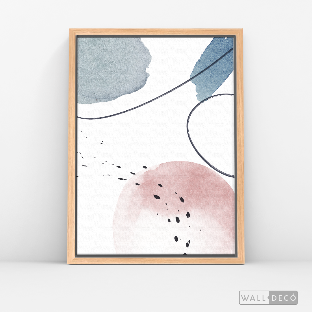 Cuadro Abstracto Nórdico Pastel tres