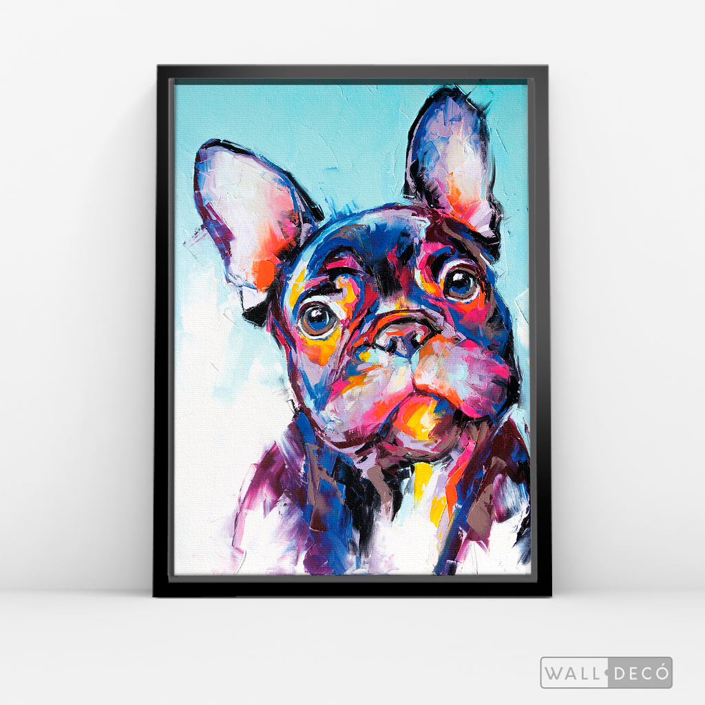 Cuadro Arte Bulldog Frances Color