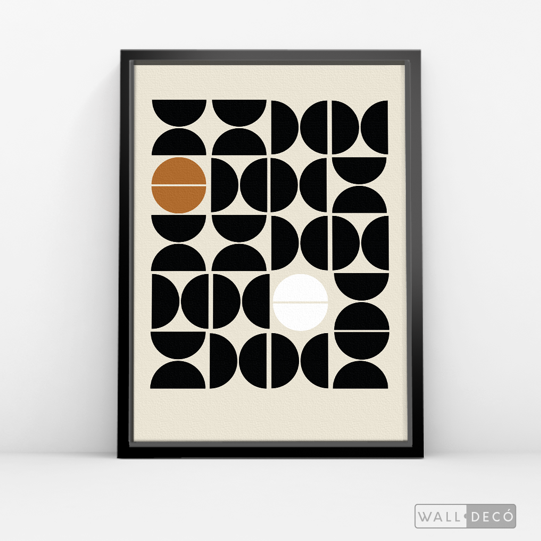 Cuadro Minimalista Geométrico Café