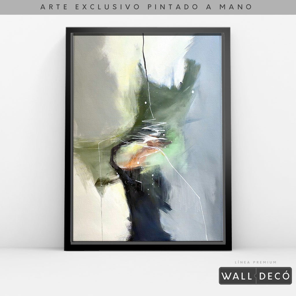 Arte Pintado a Mano Pensamiento Musical Vertical