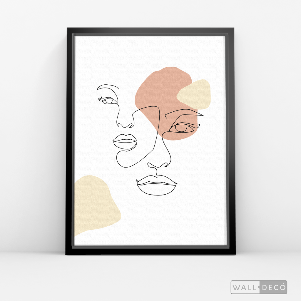 Cuadro Face Lines Simpatía