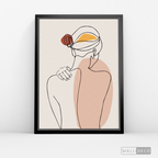 Cuadro Mujer Line Art Dos