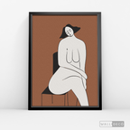 Cuadro Minimalista Figura Humana Dos