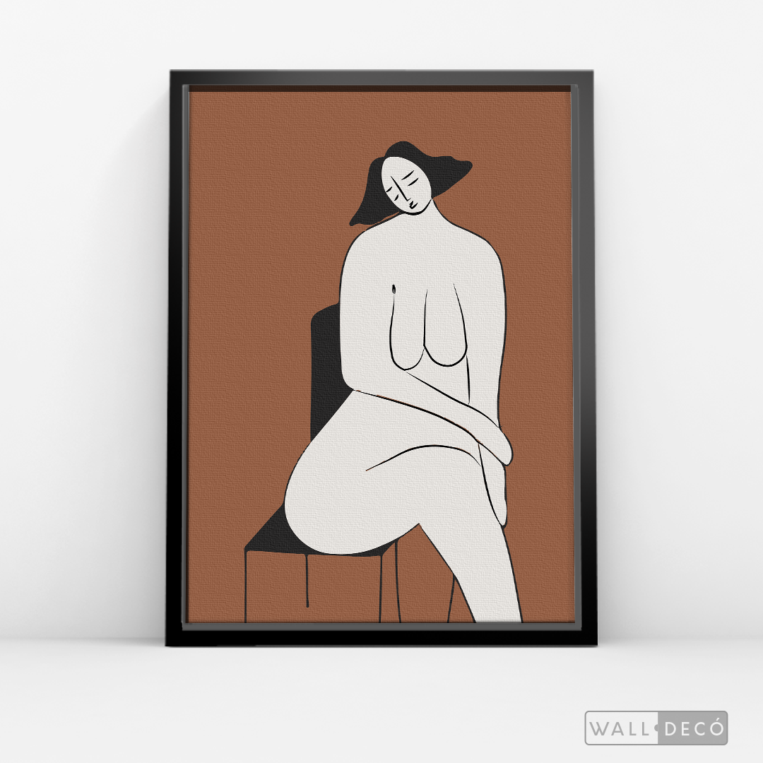 Cuadro Minimalista Figura Humana Dos