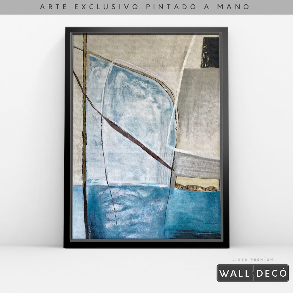 Arte Pintado a Mano Agua En El Pozo Vertical