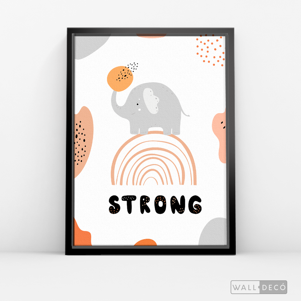 Cuadro Infantil Elefante Strong