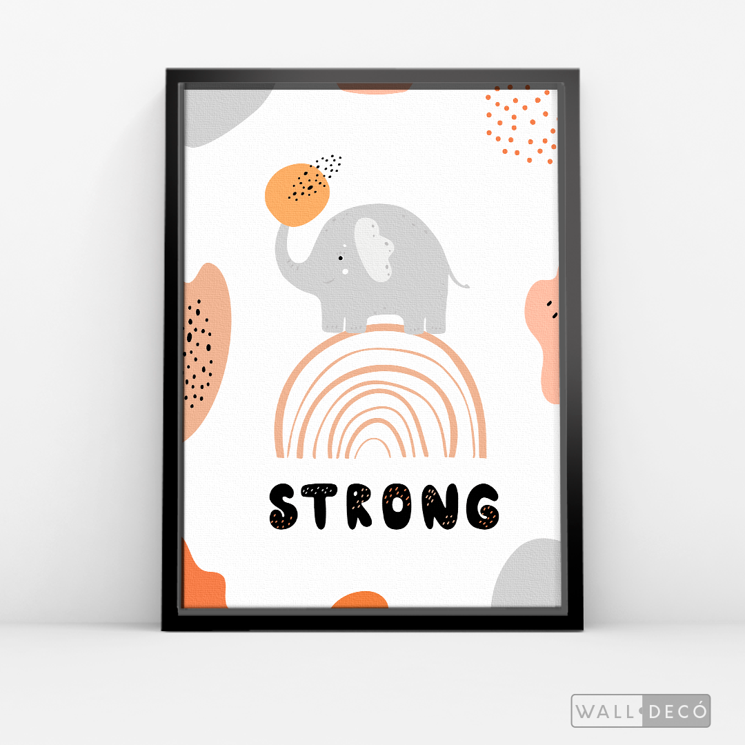 Cuadro Infantil Elefante Strong