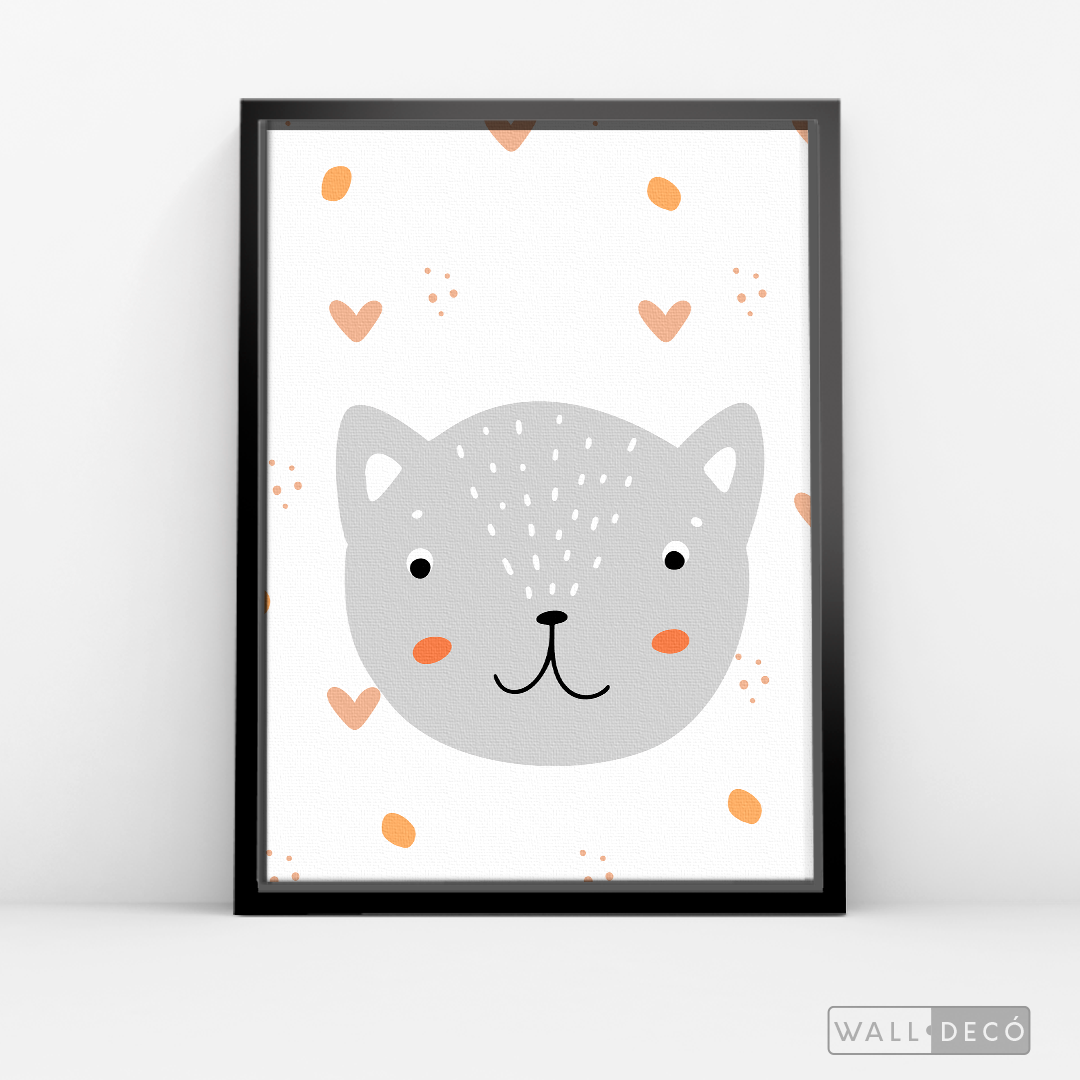 Cuadro Infantil Lindo Gatito