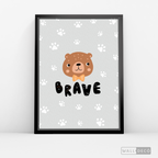 Cuadro Infantil Osito Brave