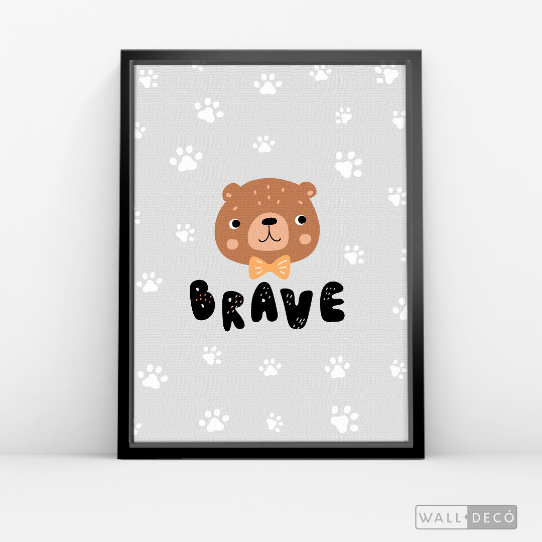 Cuadro Infantil Osito Brave