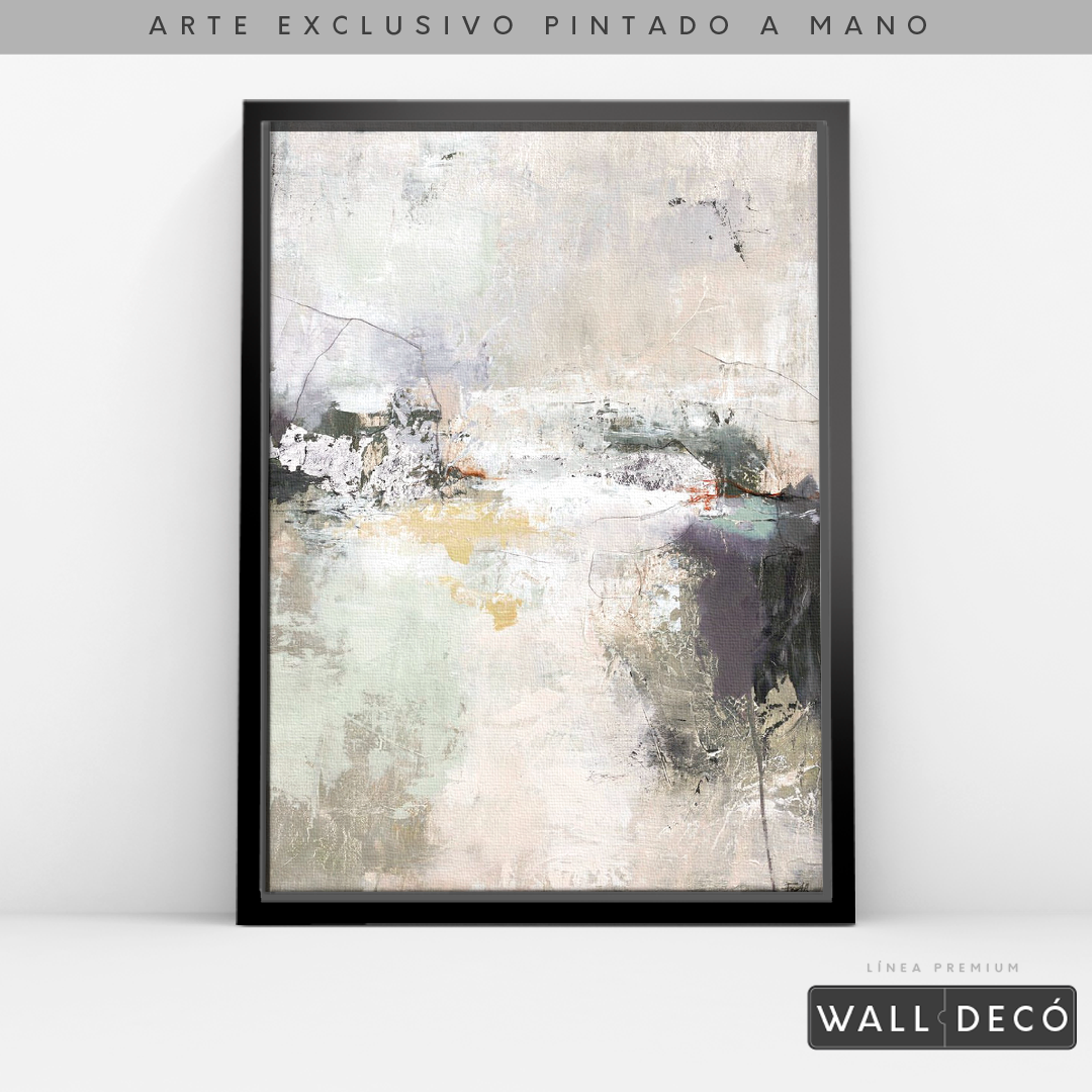 Arte Pintado a Mano Bruma Del Amanecer Vertical