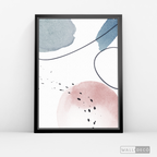 Cuadro Abstracto Nórdico Pastel tres