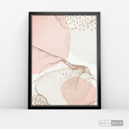 Cuadro Fragmentos Abstractos Rosa