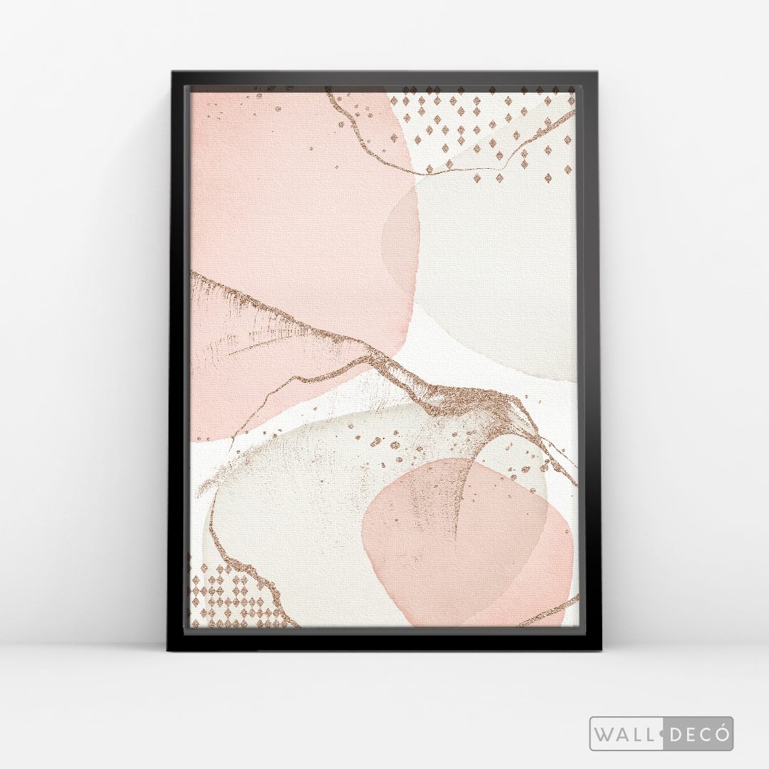 Cuadro Fragmentos Abstractos Rosa