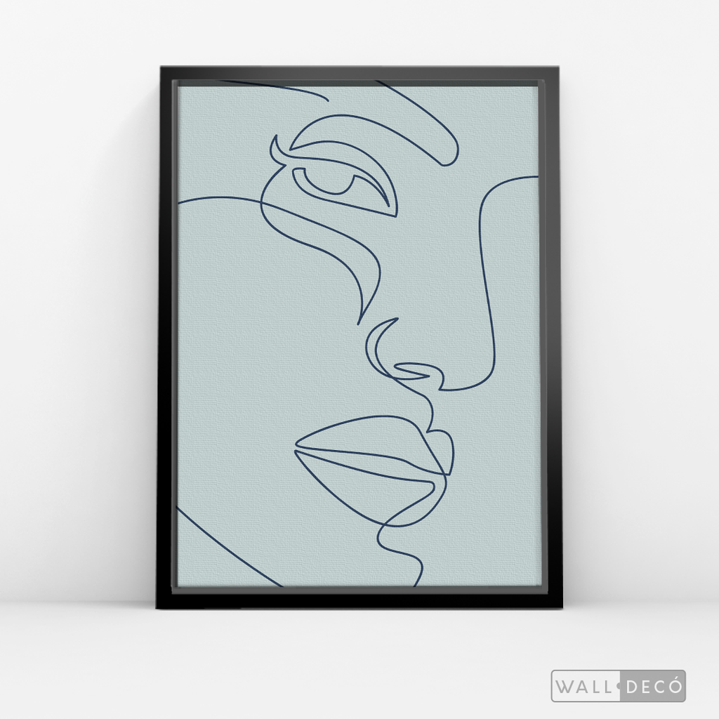 Cuadro Face Lines Azul Dos