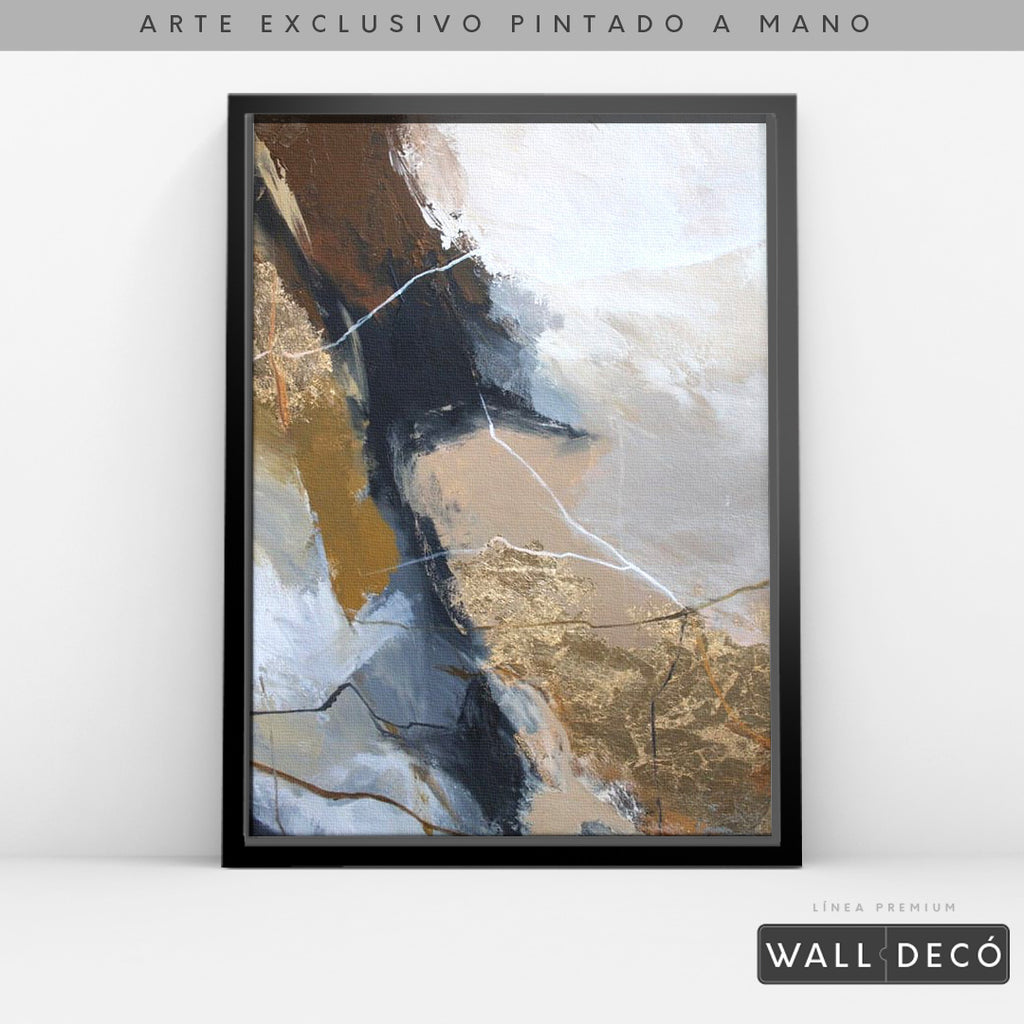 Arte Pintado a Mano Montañas de Color Vertical