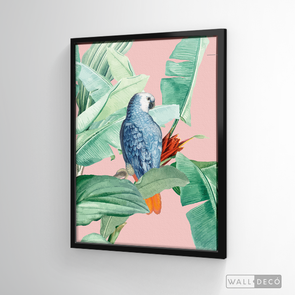 Cuadro Aves Loro Real Azul