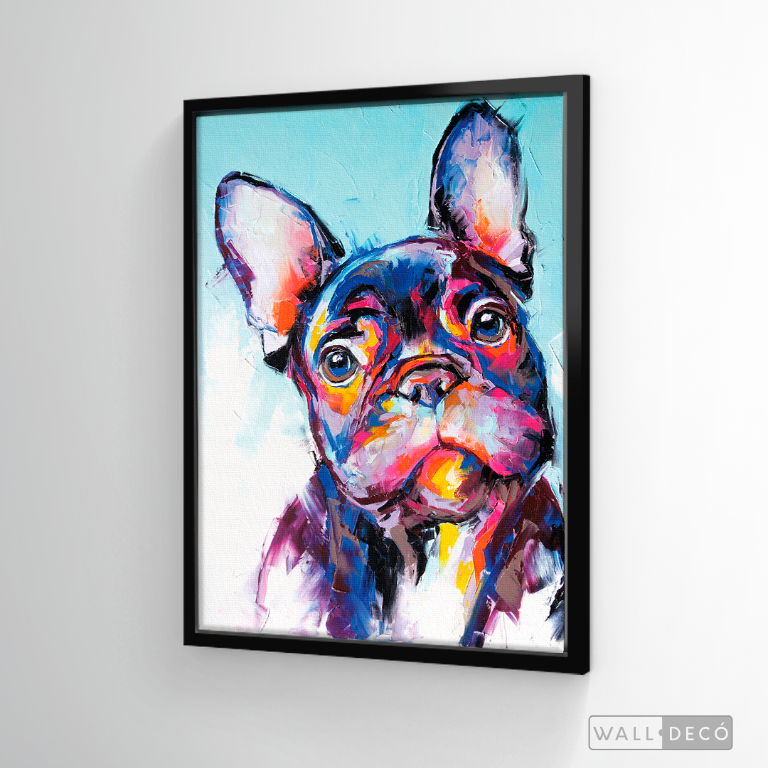 Cuadro Arte Bulldog Frances Color