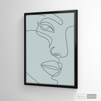 Cuadro Face Lines Azul Dos