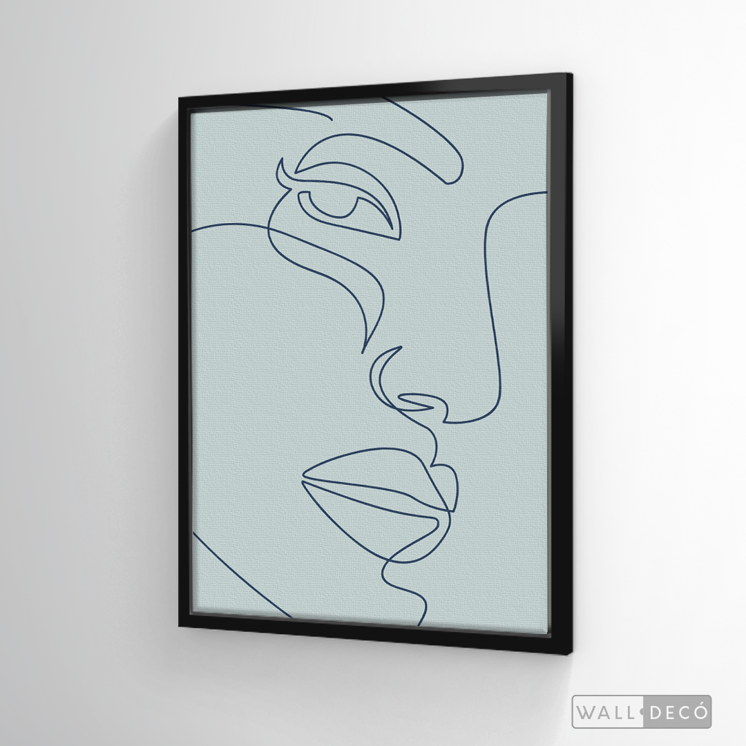 Cuadro Face Lines Azul Dos