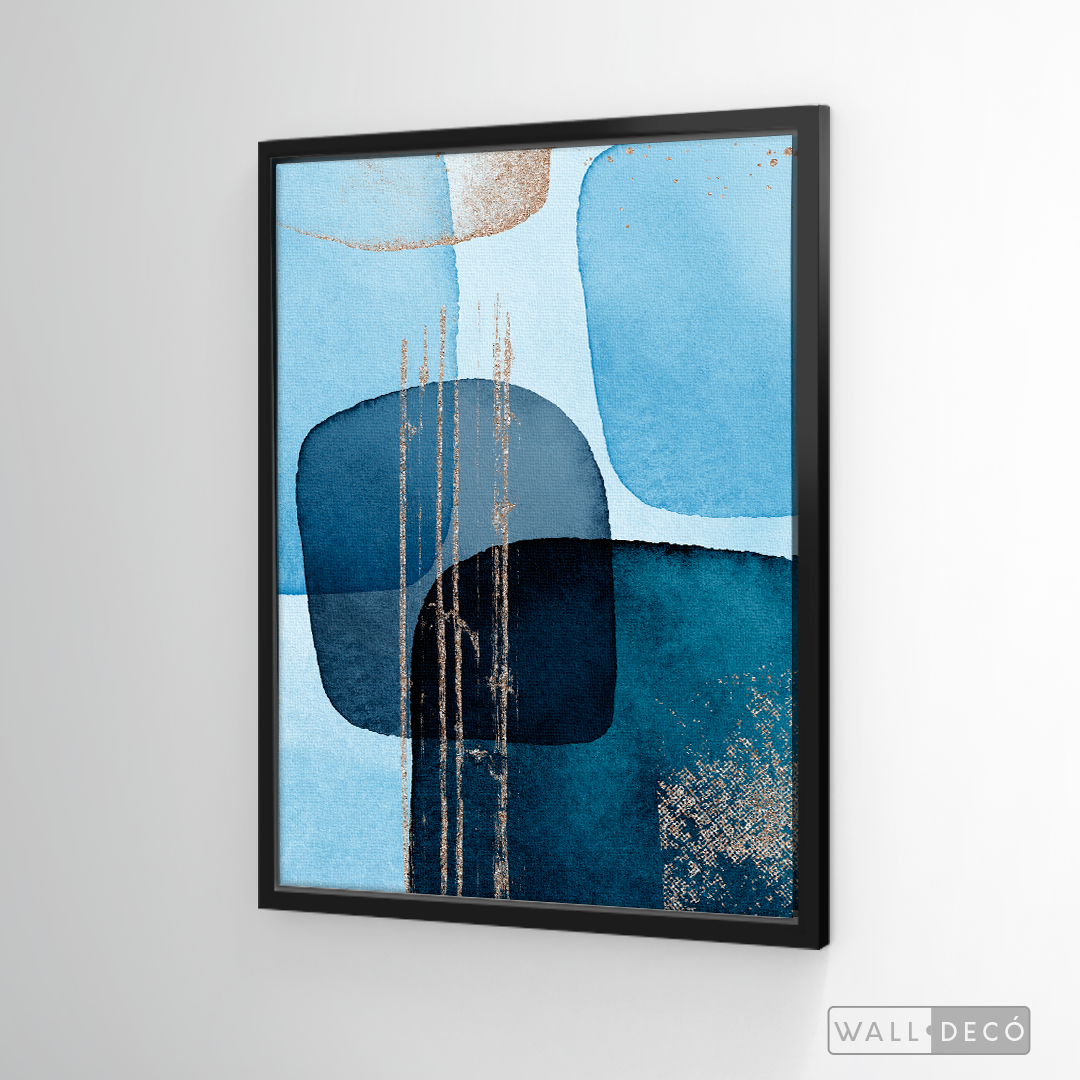 Cuadro Fragmentos Abstractos Azul