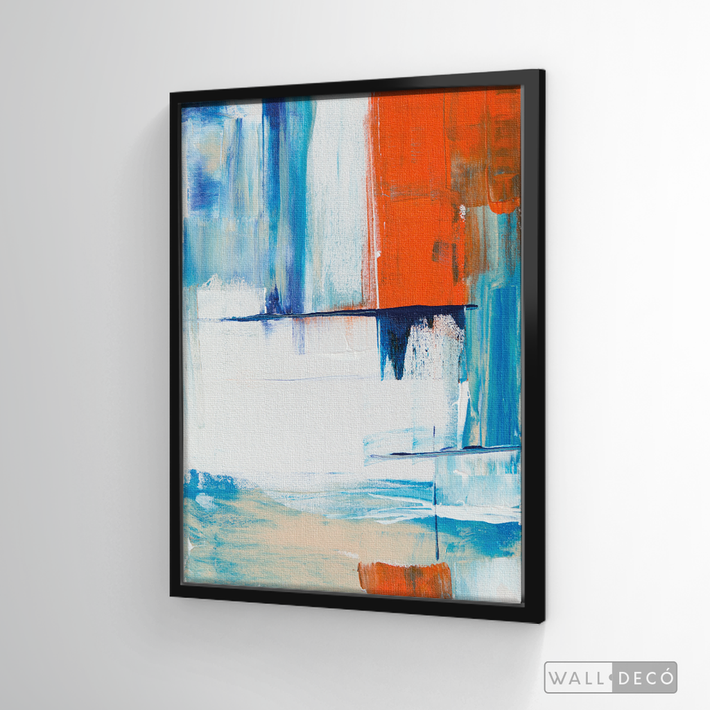 Cuadro Abstracto Azul-Naranja