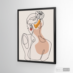 Cuadro Mujer Line Art