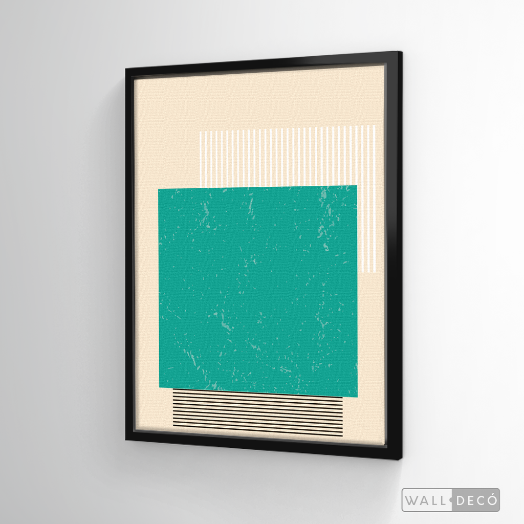 Cuadro Abstracto Minimal Sunset Menta