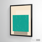 Cuadro Abstracto Minimal Sunset Menta