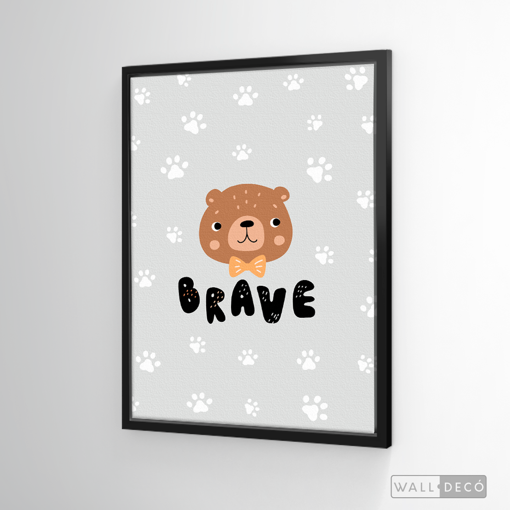 Cuadro Infantil Osito Brave