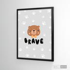 Cuadro Infantil Osito Brave