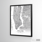 Cuadro New York Map Blanco