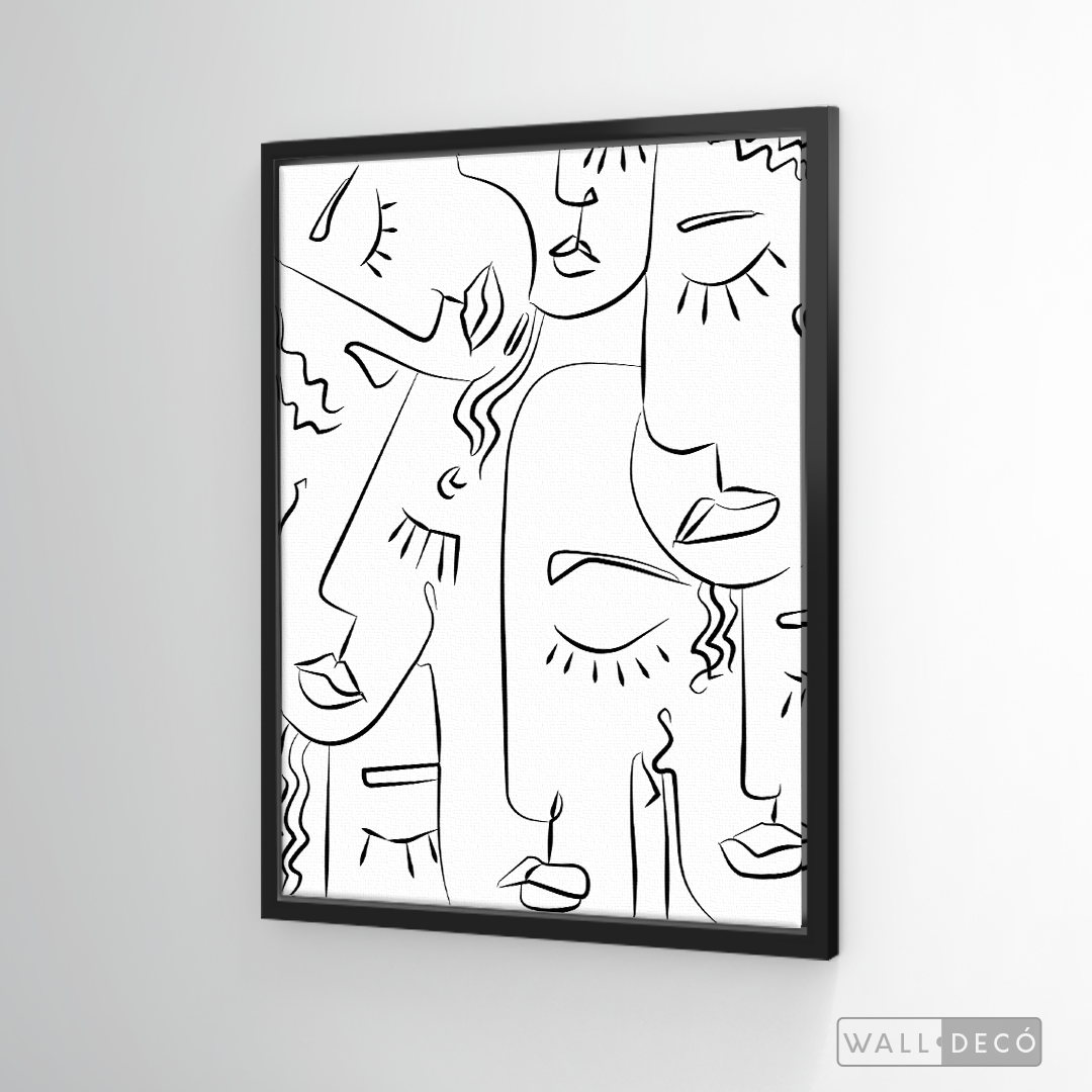 Cuadro Minimalista Faces Lines