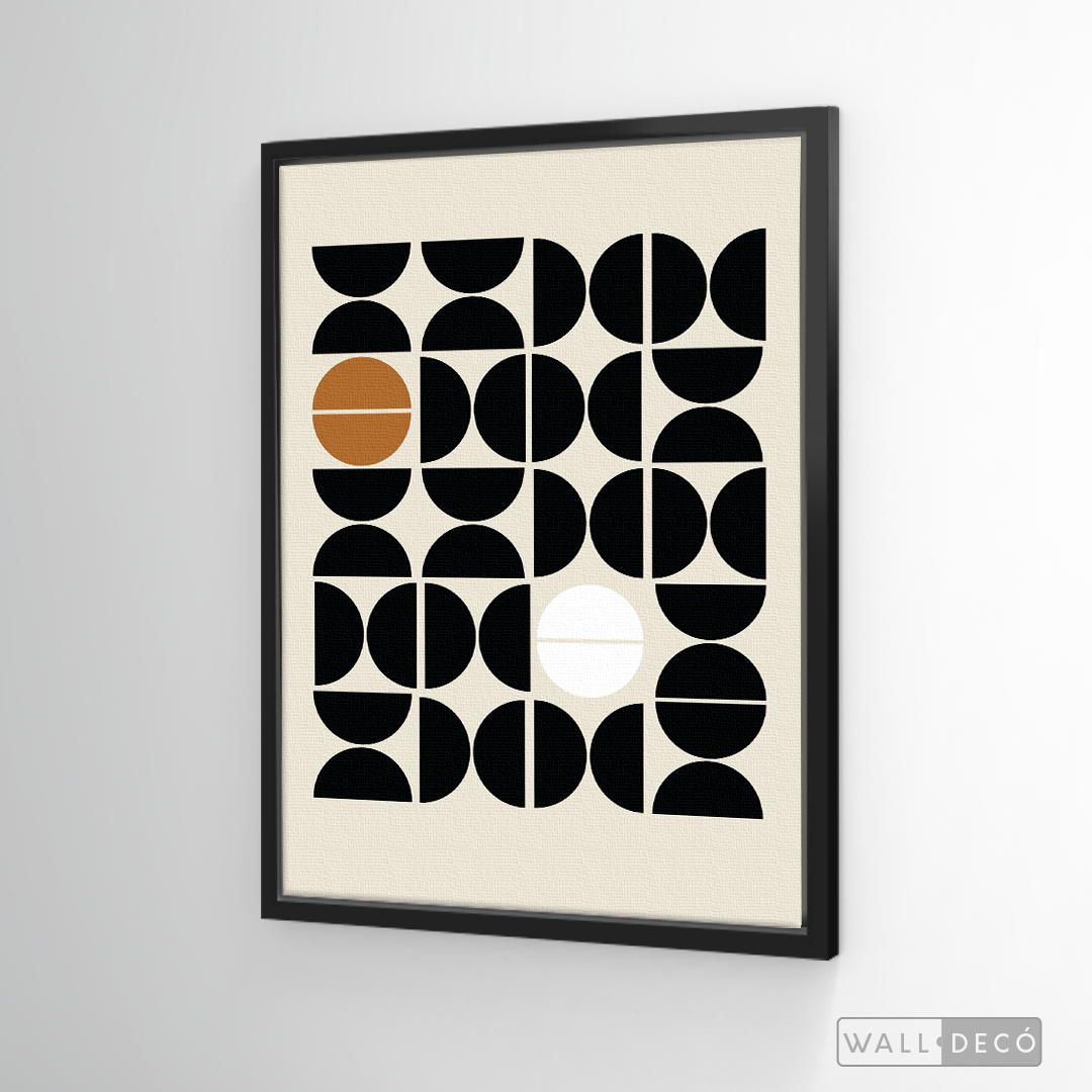 Cuadro Minimalista Geométrico Café