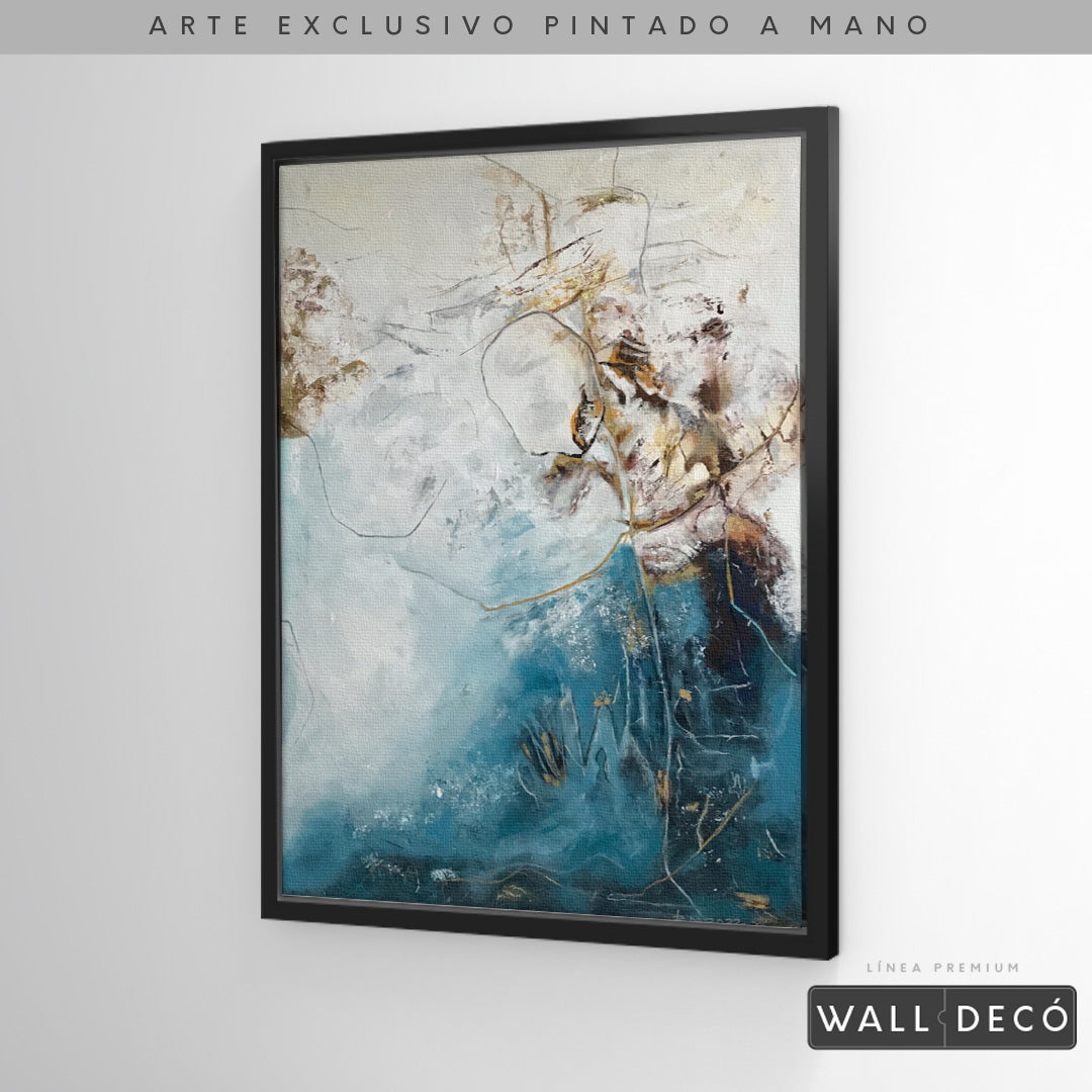 Arte Pintado a Mano Perfume Del Mar Vertical