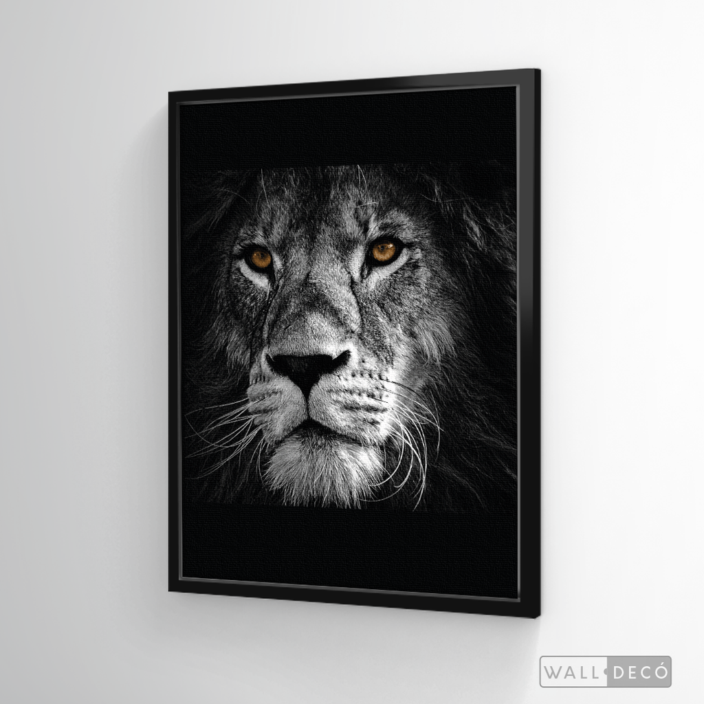 Cuadro Animales León (B) B/N