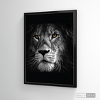 Cuadro Animales León (B) B/N