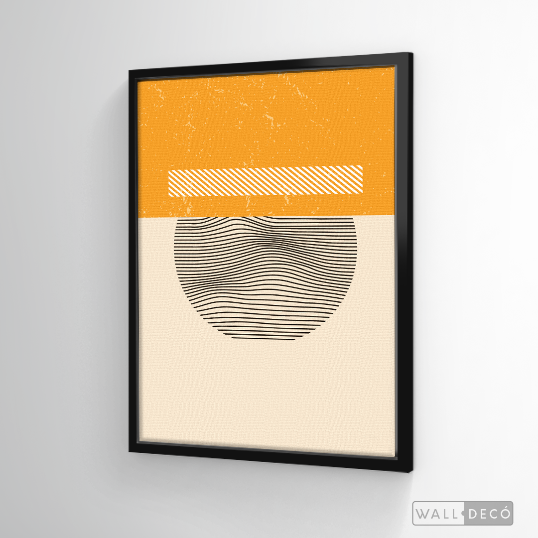 Cuadro Abstracto Minimal Sunset Yellow