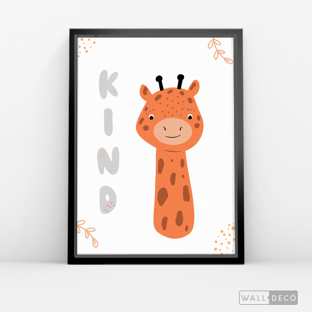 Cuadro Infantil Jirafa Kind