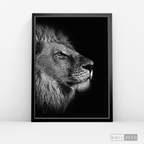 Cuadro Animales León (A) B/N