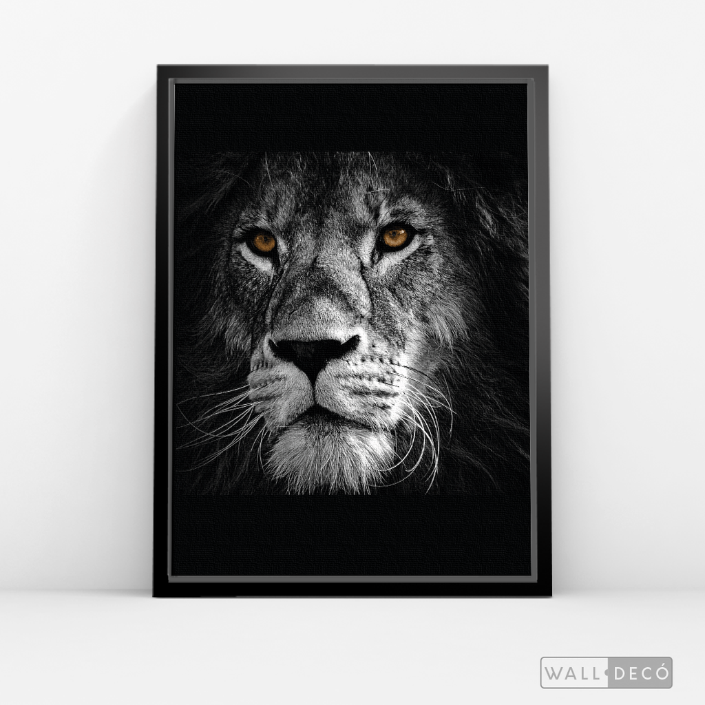 Cuadro Animales León (B) B/N
