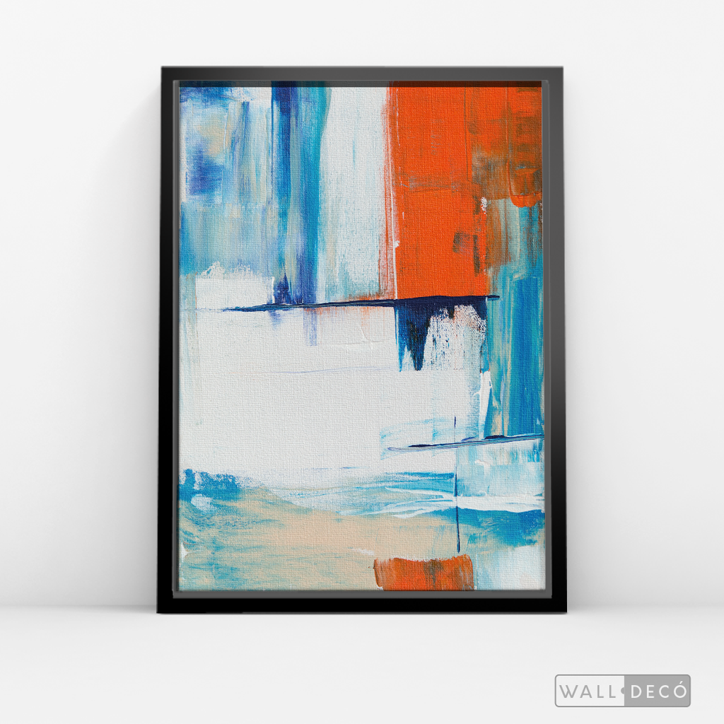 Cuadro Abstracto Azul-Naranja