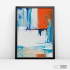 Cuadro Abstracto Azul-Naranja