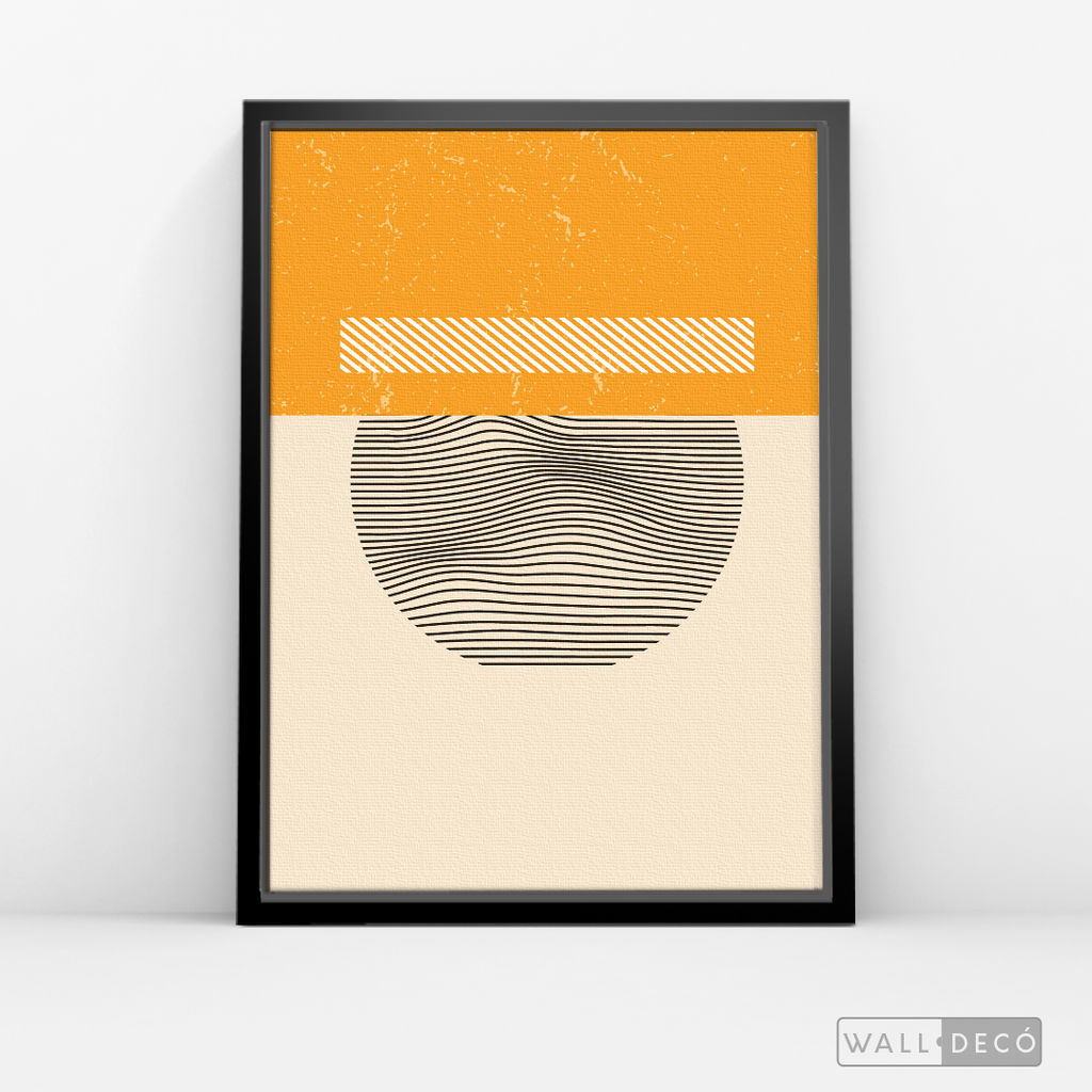 Cuadro Abstracto Minimal Sunset Yellow