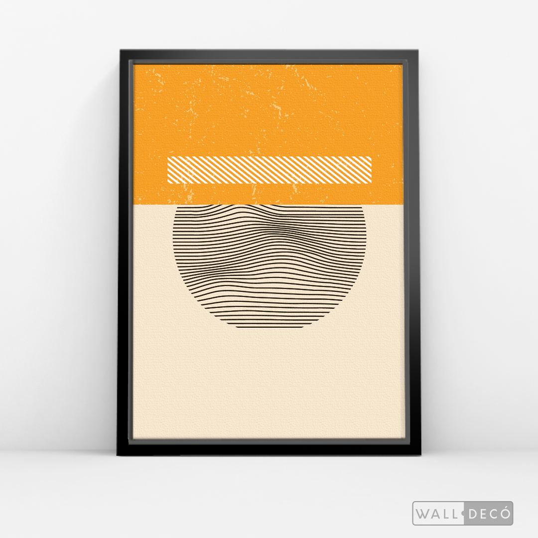Cuadro Abstracto Minimal Sunset Yellow