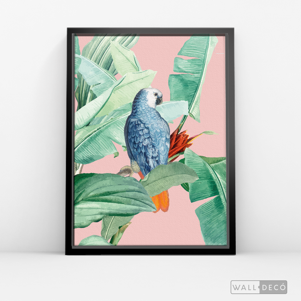 Cuadro Aves Loro Real Azul