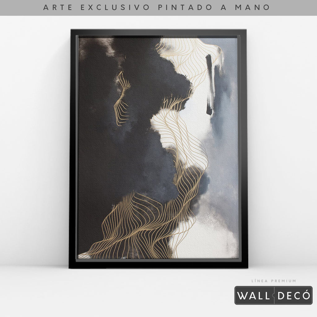 Arte Pintado a Mano Ritmo Nocturno Vertical