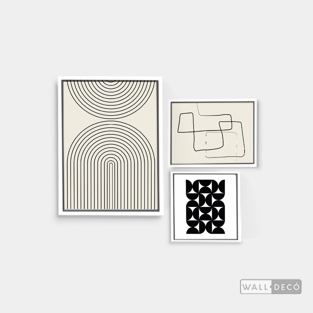Composición Blanco y Negro Contemporáneo