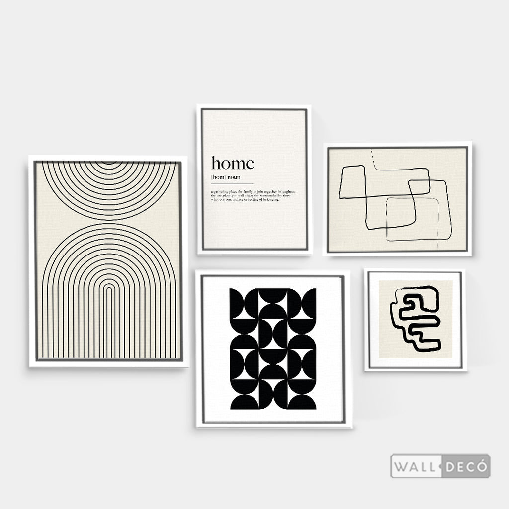 Composición Blanco y Negro Contemporáneo