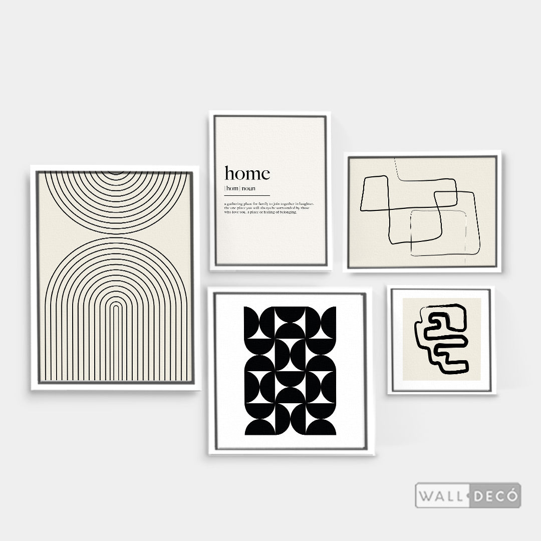 Composición Blanco y Negro Contemporáneo